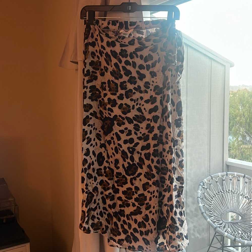 Leopard wrap skirt